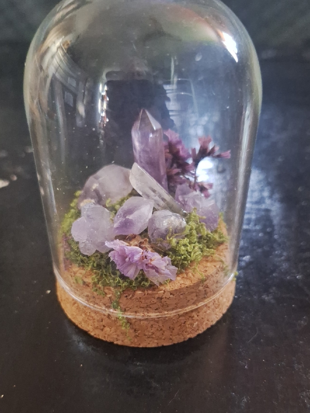 Amethyst  Crystal Dome Décor with Cork Base